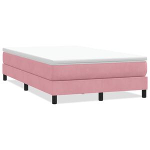 vidaXL Boxspringbett ohne Matratze Rosa 120x220 cm Samt