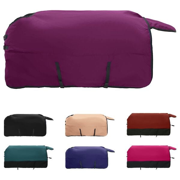 vidaXL Pferdedecke Dunkelgr&uuml;n und Schwarz 125 cm Polyester