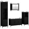 vidaXL Badezimmerschrank-Set 4 stk. Schwarz Eichen-Optik
