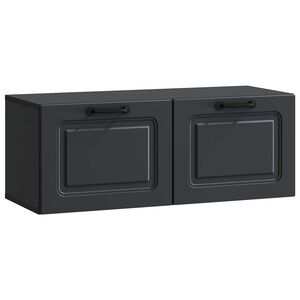 vidaXL Wandmontierter TV-Schrank Schwarz 78,5 x 31 x 30 cm