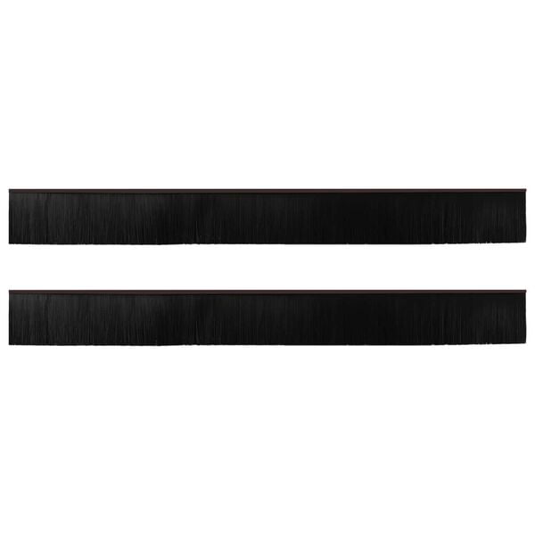 vidaXL Selbstklebende T&uuml;rb&uuml;rstendichtungen 2 pcs Braun 100 cm