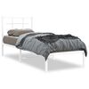 vidaXL Bettgestell mit Kopfteil Metall Wei&szlig; 80x200 cm