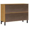 vidaXL Sideboard mit Glastür FLAM 110x40x80 cm Massivholz Kiefer
