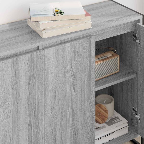 vidaXL Seitenschrank Graues Sonoma 96,5 x 30 x 75 cm Holzwerkstoff