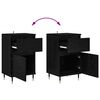 vidaXL Sideboard mit Schubladen Schwarz Eichen-Optik 40 x 35 x 70 cm