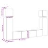 vidaXL 8-tlg. TV-Schrank-Set Wandmontage Artisan-Eiche Holzwerkstoff