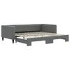 vidaXL Tagesbett Ausziehbar Dunkelgrau 100x200 cm Stoff