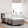 vidaXL Boxspringbett mit Matratze Taupe 100 x 200 cm Stoff