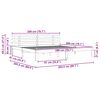 vidaXL Bettrahmen Wachsbraun 203,5 x 205,5 x 69,5 cm Massivholz Kiefer