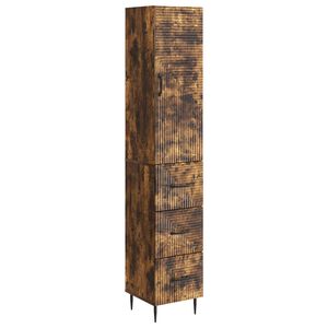 vidaXL Schrankset 2 stk. 33 x 34,5 x 90 cm Holzwerkstoff R&auml;uchereiche