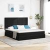 vidaXL Bett mit Stauraum und LED mit LED Schwarz 160 x 200 cm Samt