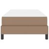 vidaXL Bettrahmen mit Matratze Cappuccino 100 x 200 cm Stoff