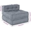 vidaXL Modulares Sofa Grau 70 x 70 x 56 cm Stoff