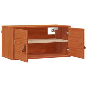 vidaXL Wandschrank Wachsbraun 60 x 30 x 30 cm Massives Kiefernholz