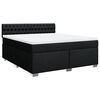vidaXL Boxspringbett mit Matratze Schwarz 180x200 cm Stoff