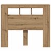 vidaXL LED-Kopfteil Artisan-Eiche 120x18,5x103,5 cm Holzwerkstoff
