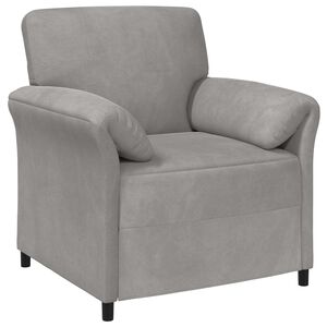vidaXL 1-Sitzer Sofa Hellgrau 88 x 83 x 95 cm Samt
