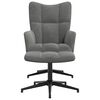 vidaXL Relaxsessel mit Hocker Dunkelgrau Samt