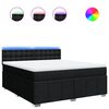 vidaXL Boxspringbett mit Matratze Schwarz 180x200 cm Stoff