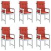 vidaXL Niedriglehner-Auflagen 6 Stk. Melange Rot 100x50x4 cm Stoff
