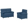 vidaXL Sofa Set 2 stk. Blau Stoff