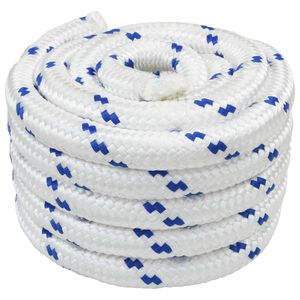 vidaXL Bootsseil 4 mm 10 m Wei&szlig; und Blau