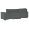 vidaXL Sofa 3 pcs Dunkelgrau 220 x 80 x 84 cm Leinenmischgewebe