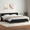 vidaXL Boxspringbett mit Matratzen Schwarz 200x210 cm Samt