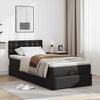 vidaXL Ottoman-Bett mit Matratze Schwarz 90x190 cm Kunstleder