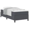 vidaXL Boxspringbett Dunkelgrau 80 x 200 cm Cordstoff