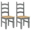 vidaXL Essst&uuml;hle 2 Stk. Corona Grau 42x47x107 cm Massivholz Kiefer