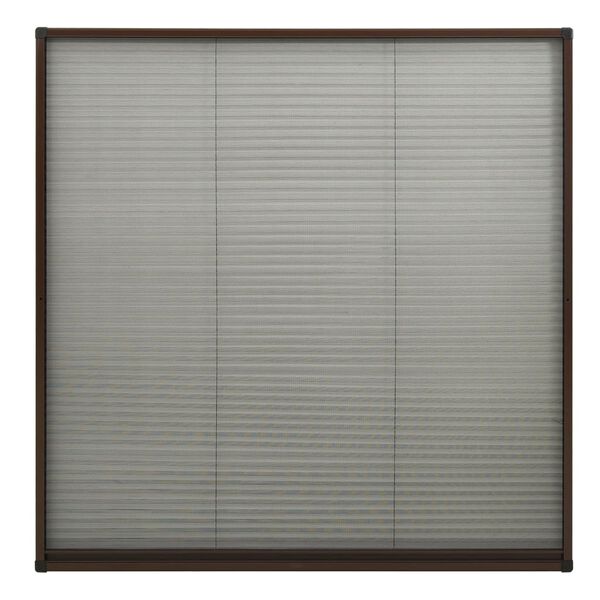 vidaXL Insektenschutz-Plissee f&uuml;r Fenster Aluminium Braun 120x120 cm