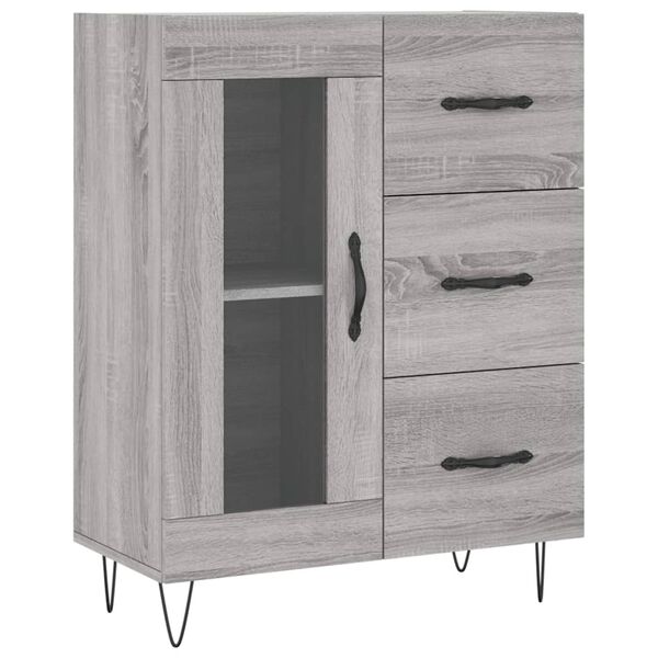 vidaXL Sideboard Grau Sonoma 69,5x34x90 cm Holzwerkstoff