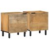 vidaXL Nachttische 2 Stk. Braun 40x33x46 cm Massivholz Mango