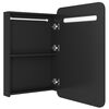 vidaXL LED-Bad-Spiegelschrank Schwarz 60x11x80 cm