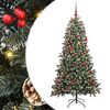 vidaXL K&uuml;nstlicher Weihnachtsbaum Gr&uuml;n 180 cm PVC, Plastik und Stahl