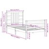 vidaXL Massivholzbett ohne Matratze 90x200 Kiefernholz