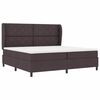 vidaXL Boxspringbett mit Matratze Dunkelbraun 200 x 200 cm Stoff