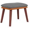 vidaXL Fu&szlig;hocker Hellgrau 45x29,5x35 cm Stoff und Kunstleder