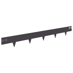 vidaXL Raseneinfassung 50 pcs 100 x 12 cm Stahl Schwarz