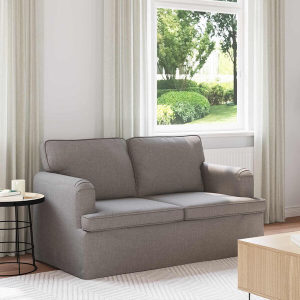 vidaXL Sofa Taupe Gesamtabmessungen: 144 x 80 x 85 cm (B x T x H) Samt