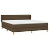 vidaXL Boxspringbett mit Matratze Dunkelbraun 180x200 cm Stoff