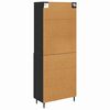 vidaXL Highboard Schwarz Eichen-Optik 69,5 x 34 x 180 cm