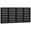 vidaXL Wand-Kopfteil Schwarz 146x3x63 cm Massivholz Kiefer