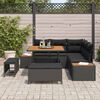 vidaXL Gartensofa-set 8 pcs Schwarz Poly-Rattan