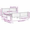 vidaXL Bettgestell Braun und Schwarz 160 x 200 cm Massivholz Kiefer