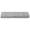 vidaXL Palettenkissen Baumwolle 120×40×7 cm Grau