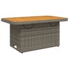 vidaXL Gartentisch Grau 90x55x71 cm Poly Rattan und Akazienholz