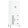 vidaXL Highboard Wei&szlig; 69,5x34x180 cm Holzwerkstoff