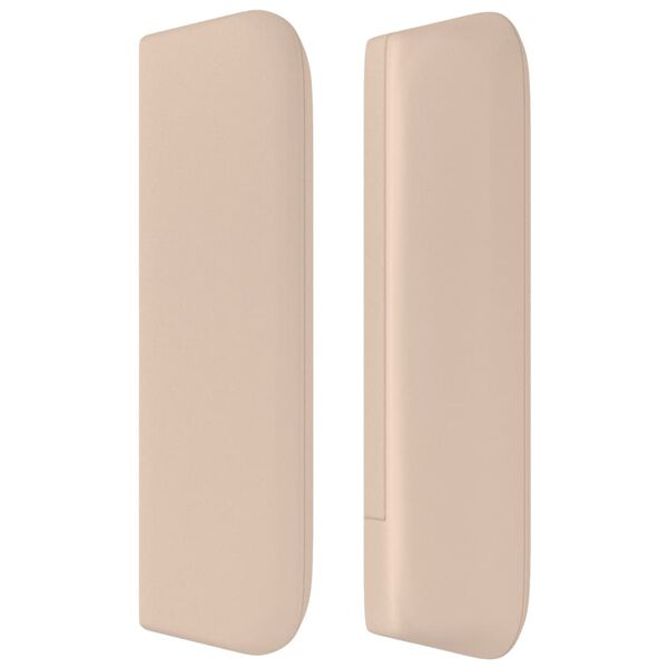 vidaXL Kopfteil mit Ohren Cappuccino-Braun 147x16x78/88 cm Kunstleder